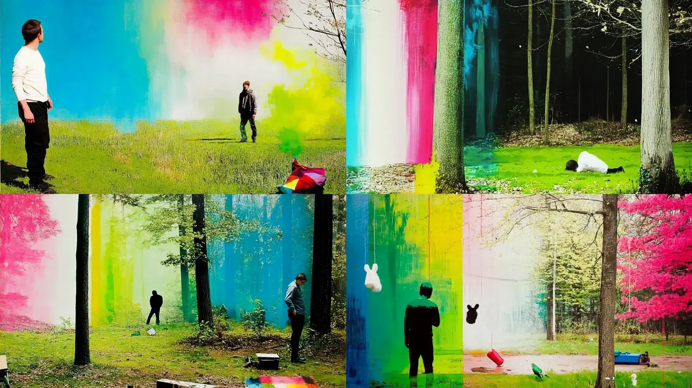 Vibrant Dreamscapes with Surreal Color Bursts - Midjourney sref style