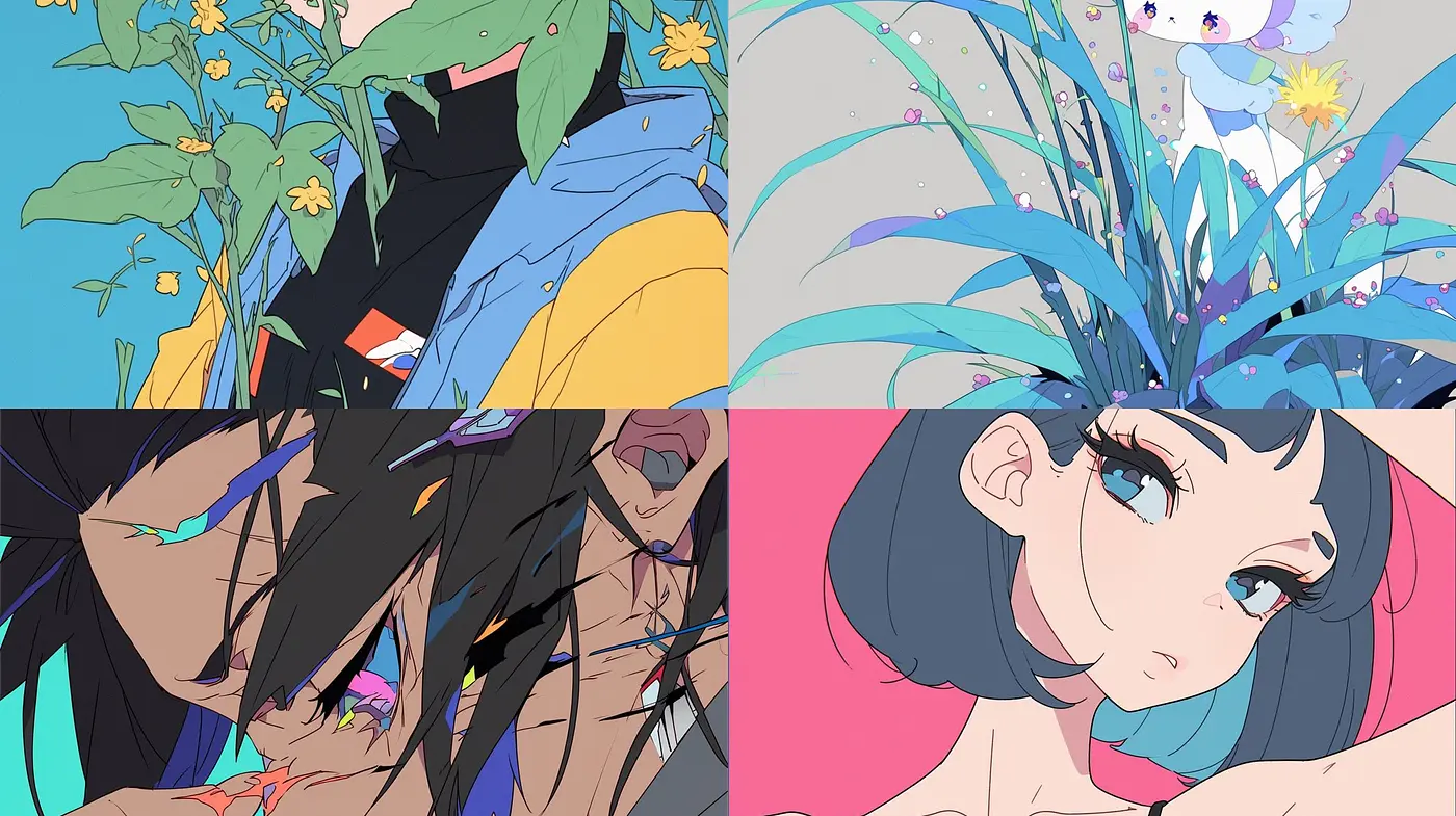 Ethereal Anime Aesthetic with Pastel Harmony - Midjourney sref style