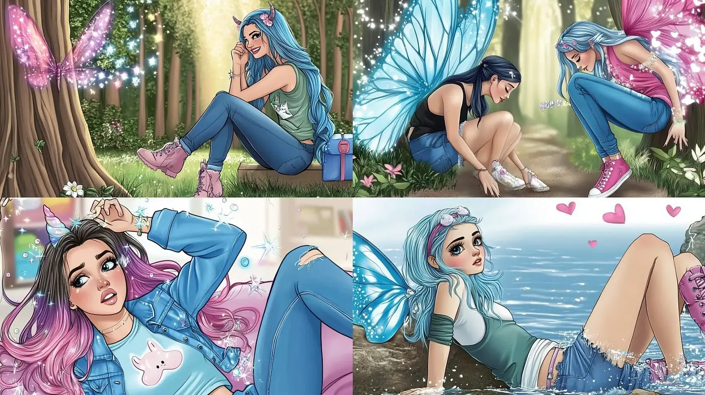Ethereal Pastel Harmony: Whimsical Essence with a Modern Fantasy Twist - Midjourney sref style