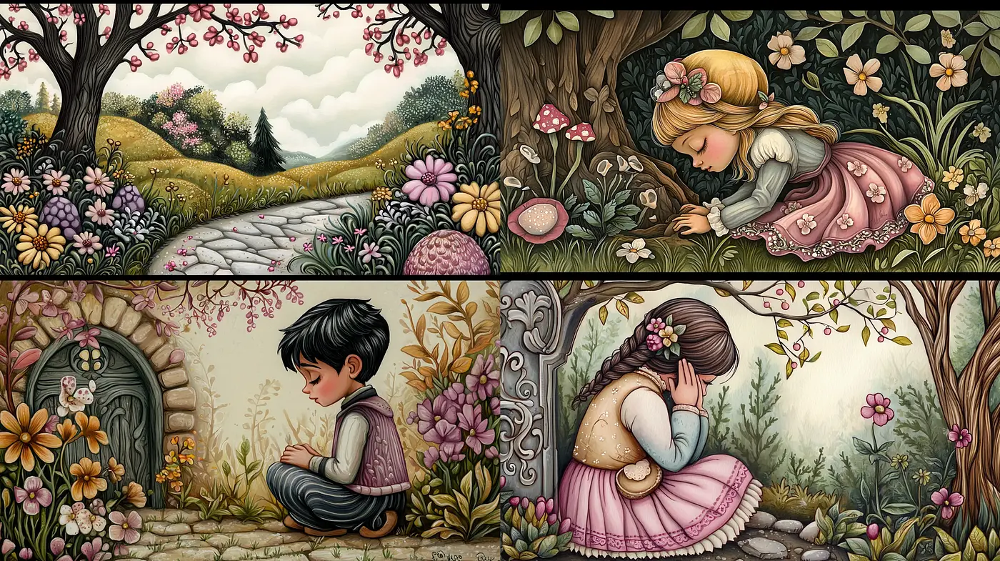 Enchanted Storybook Illustration Style - Midjourney sref style