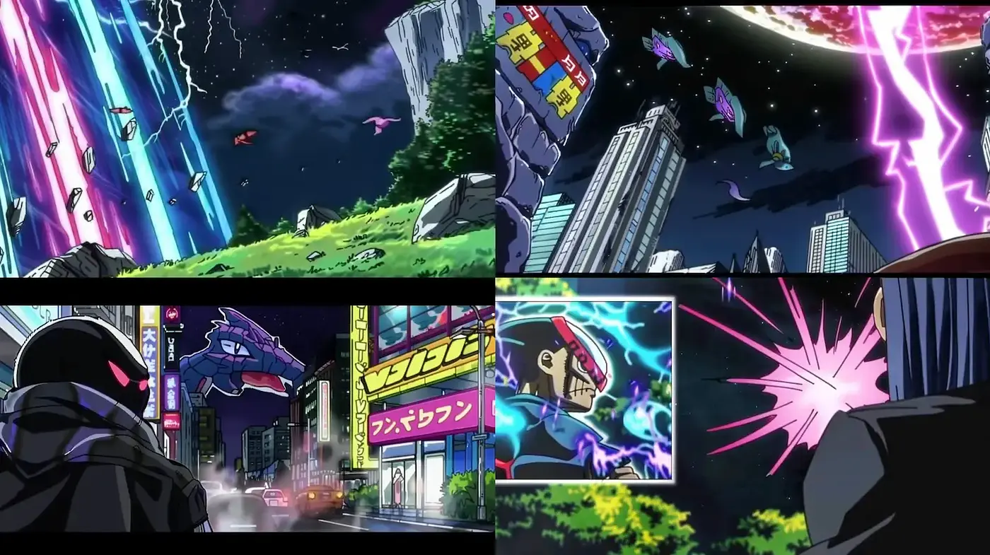 Vibrant Anime-Inspired Futuristic Visuals with High Contrast - Midjourney sref style