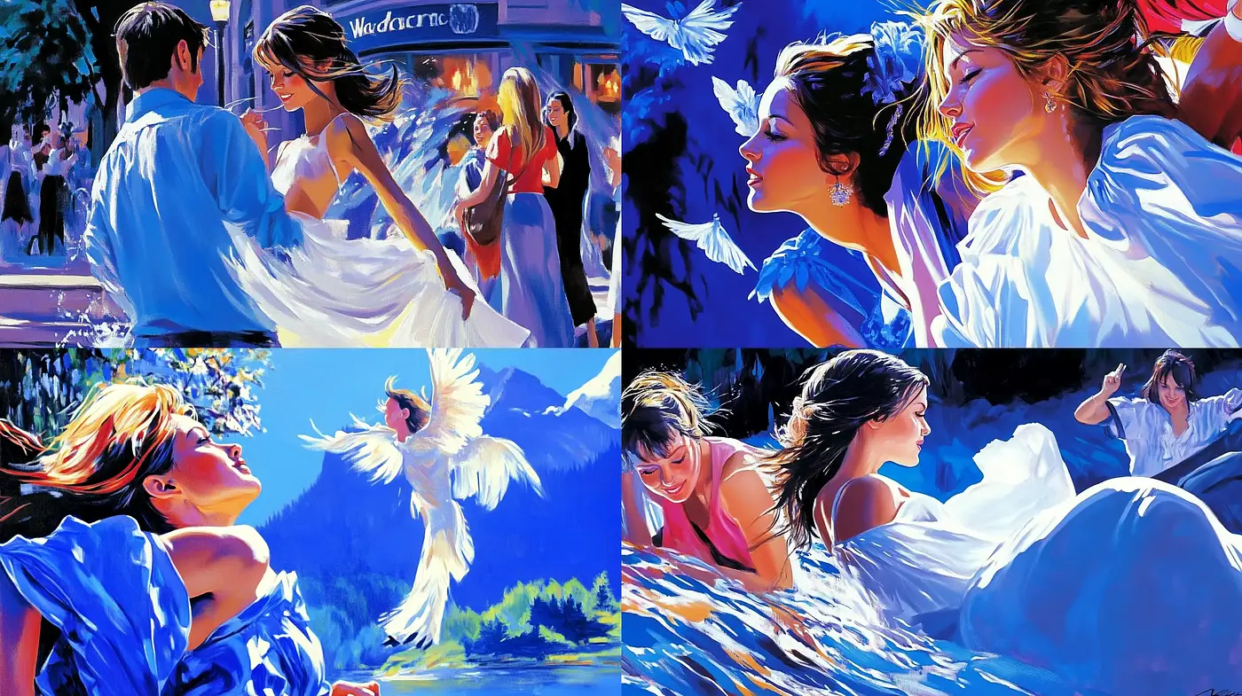 Luminous Brushwork and Vivid Expressionism - Midjourney sref style