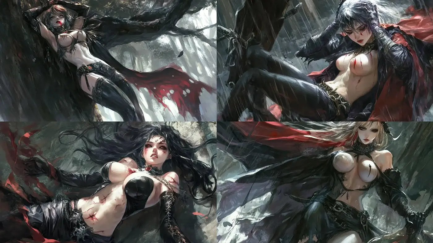 Gothic Tempest: A Fusion of Dark Fantasy and Realism - Midjourney sref style