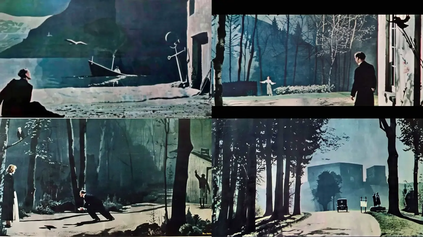 Whispering Hues: A Cinematic Tapestry of Somber Elegance - Midjourney sref style