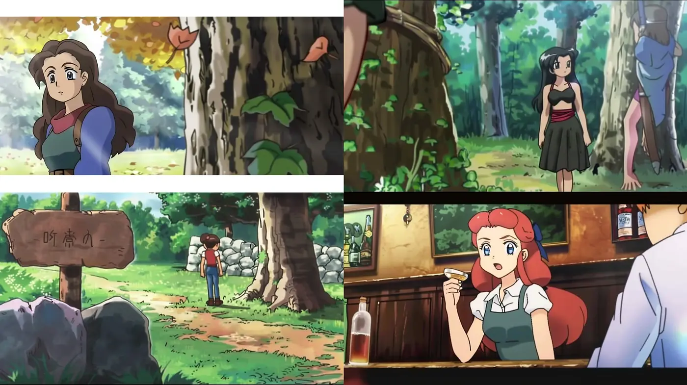 Serene Elegance: A Harmony of Nature and Nostalgia in Vibrant Anime - Midjourney sref style