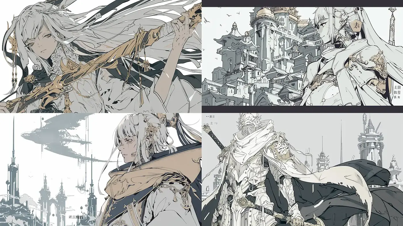 Elegant and Ethereal Aesthetic with Futuristic Elements - Midjourney sref style