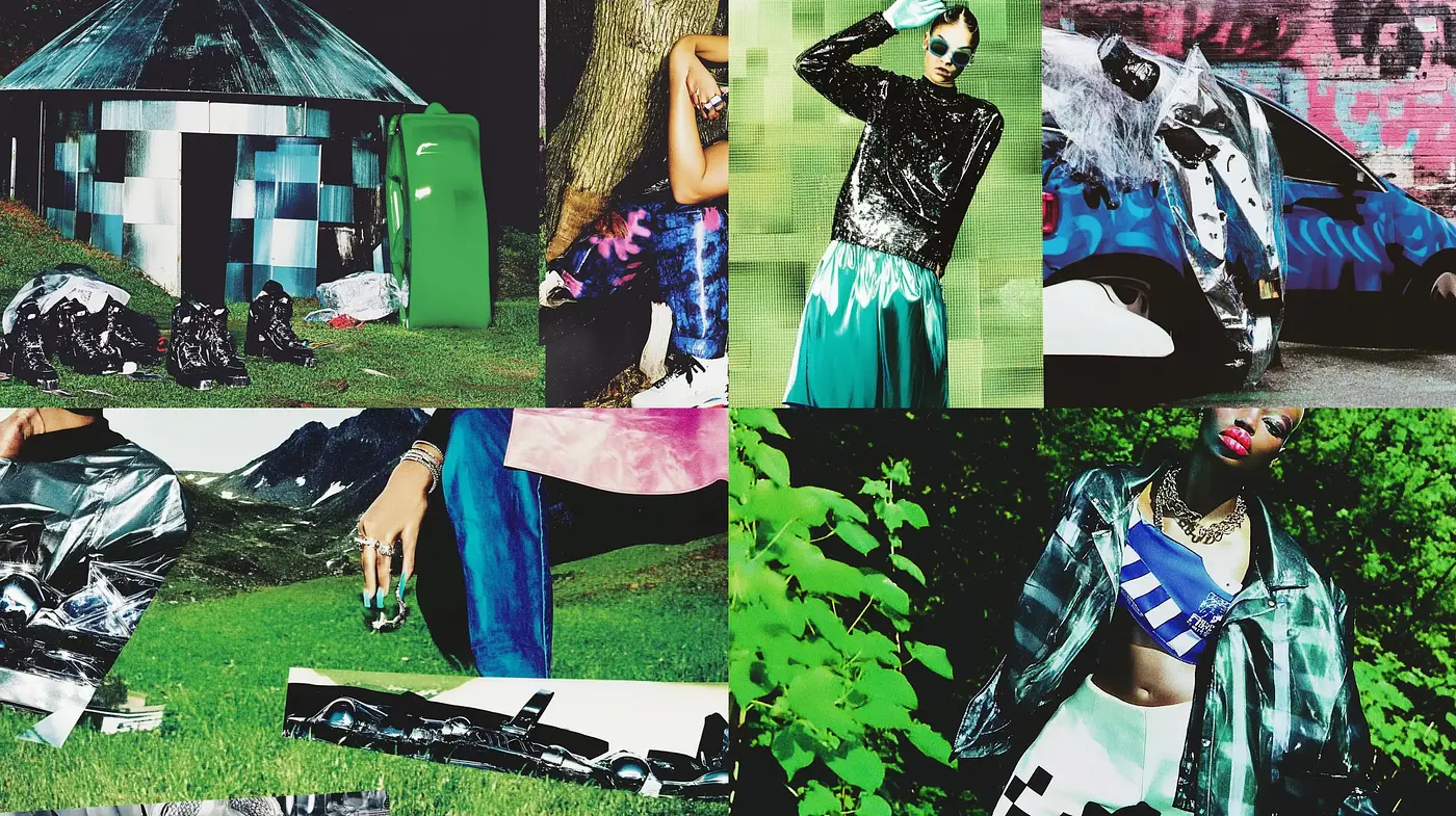 Eclectic Fusion of Surreal Urban Glamour and Nature - Midjourney sref style