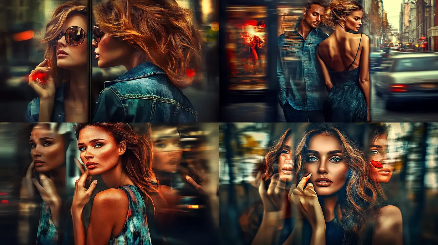 Urban Elegance with a Mesmerizing Hyper-Realistic Glow - Midjourney sref style