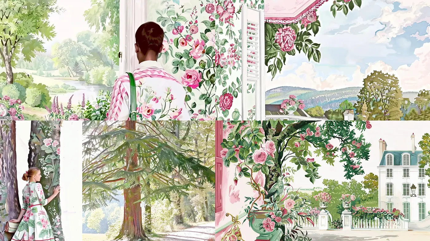 Pastoral Elegance: A Fusion of Florals and Serenity in Pastel Hues - Midjourney sref style