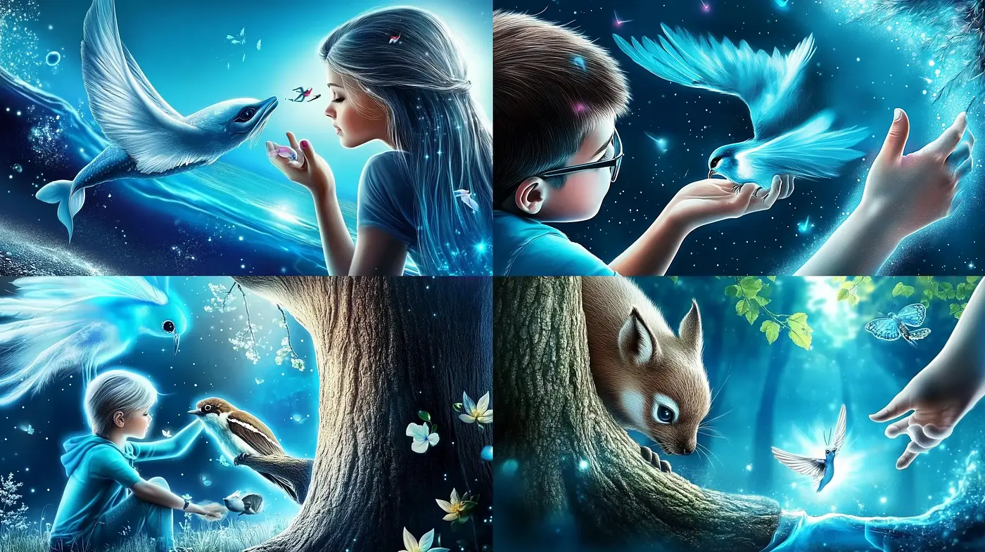 Whimsical Luminescent Encounters: A Magical Realism Art Journey - Midjourney sref style