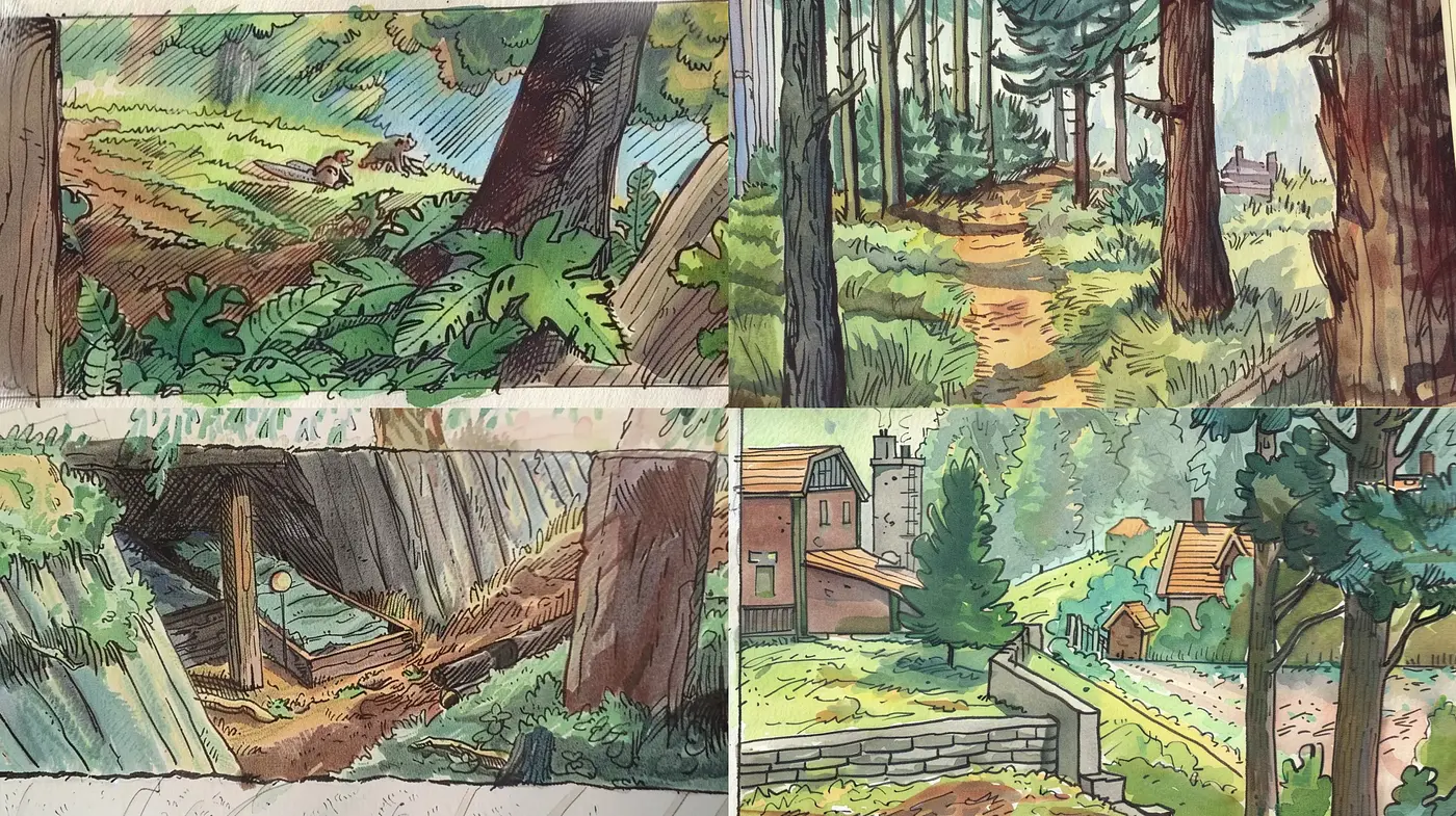 Rustic Enchantment: A Whimsical Interpretation of Naturalistic Scenes - Midjourney sref style