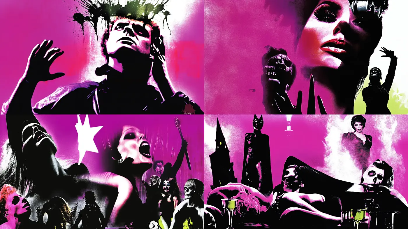 Neon-Noir Fusion with Gothic Undertones - Midjourney sref style