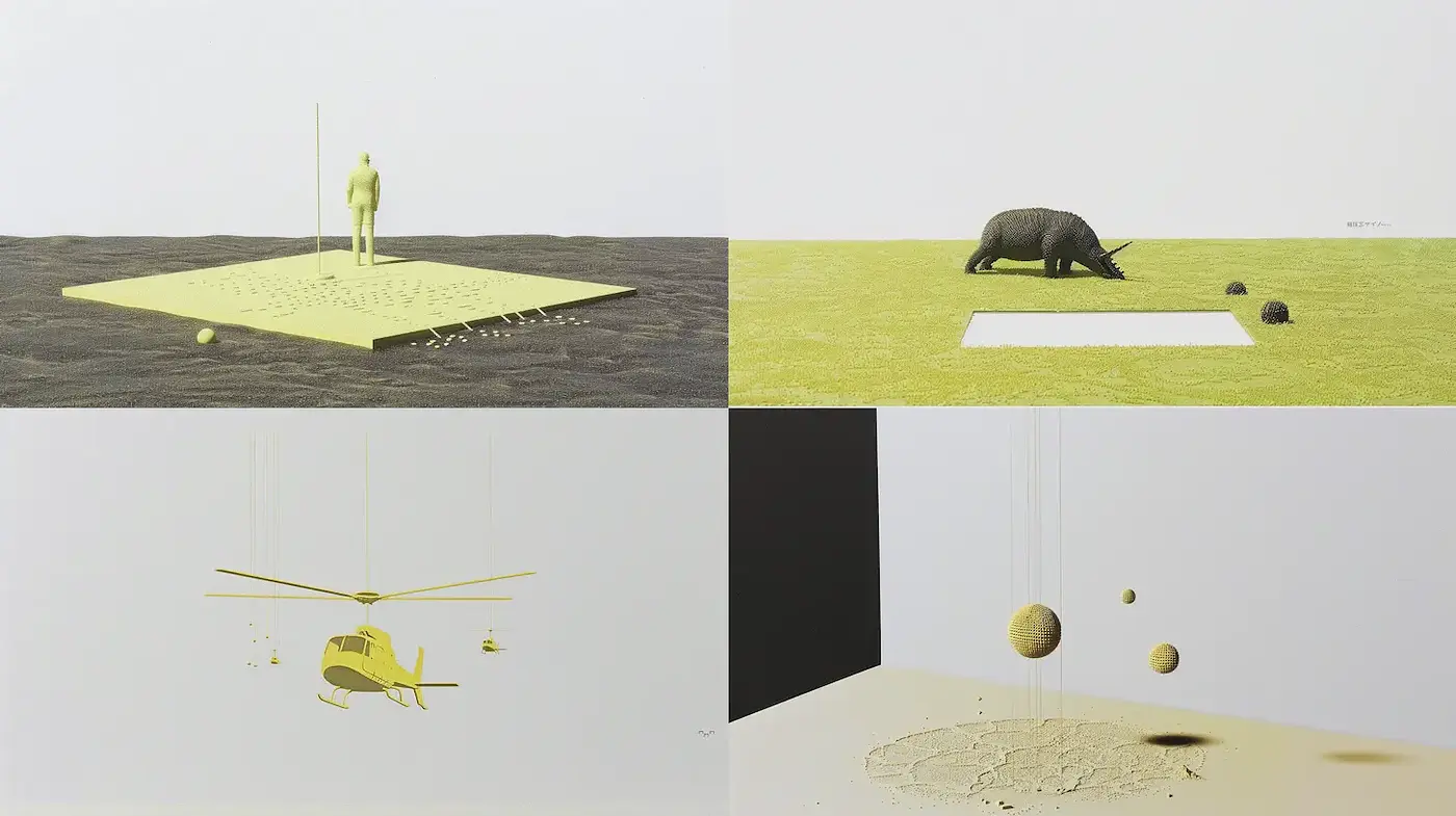 Surreal Minimalism with a Contemporary Artistic Approach - Midjourney sref style