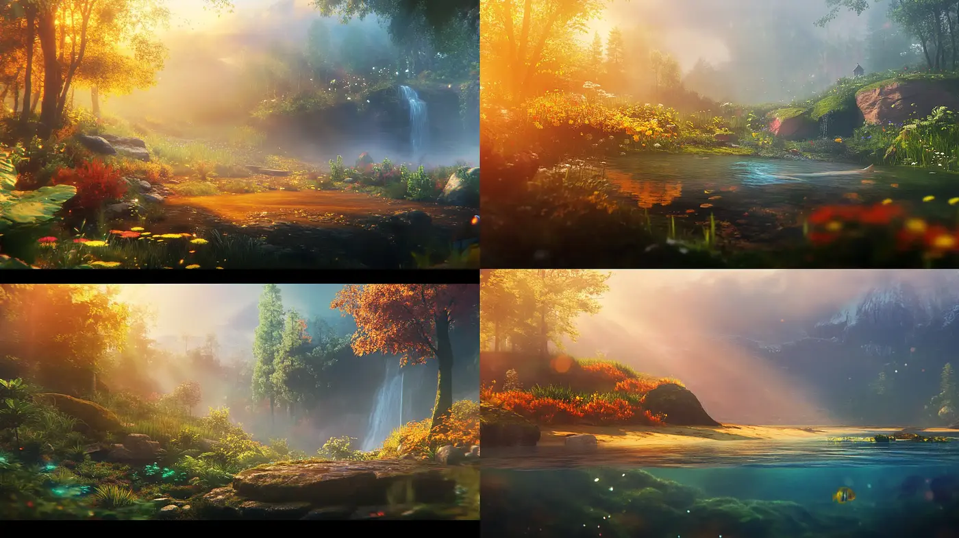 Luminous Ethereal Landscapes with a Dreamlike Essence - Midjourney sref style