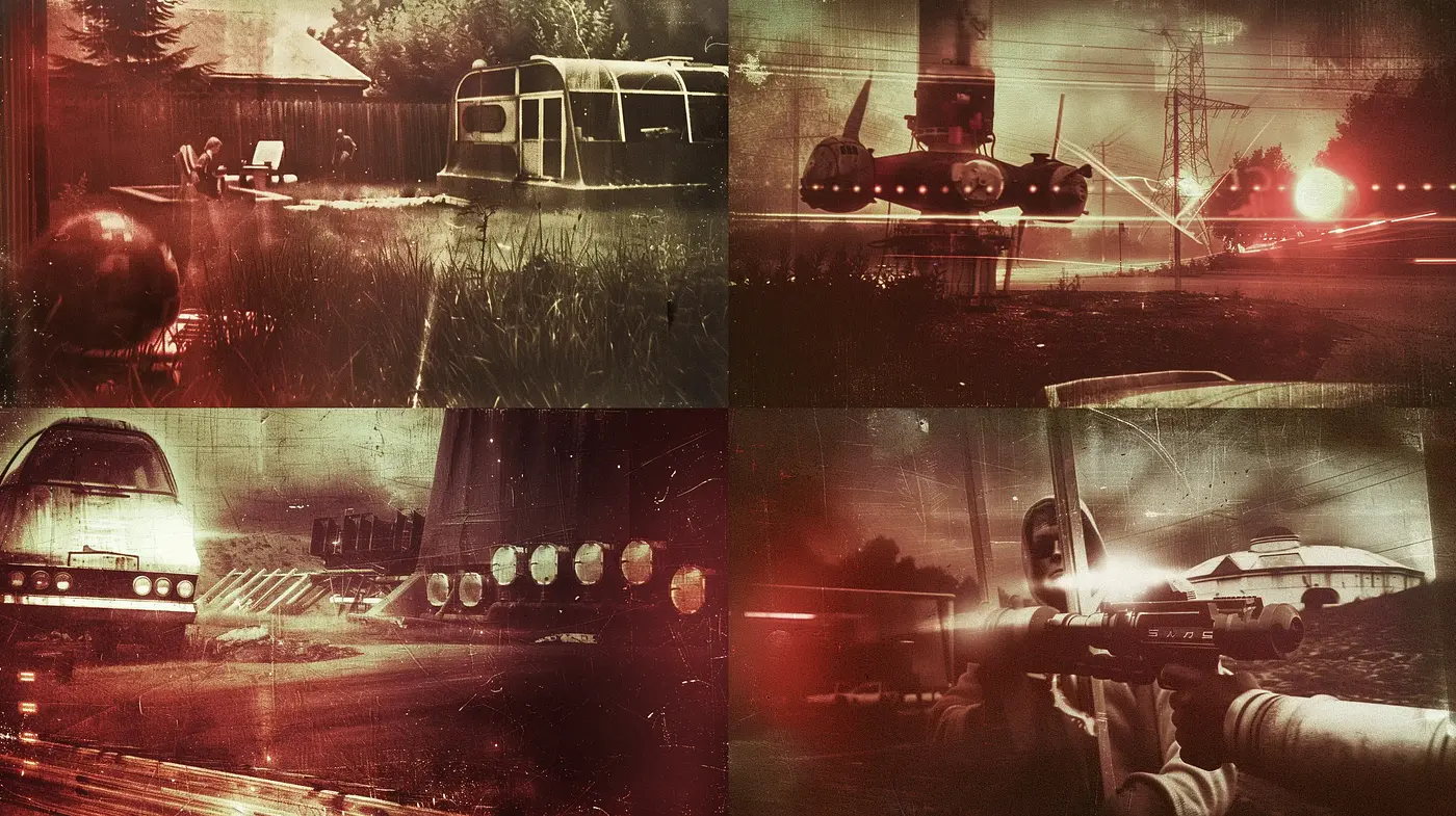 Dystopian Hues of a Retro-Futuristic Dreamscape - Midjourney sref style