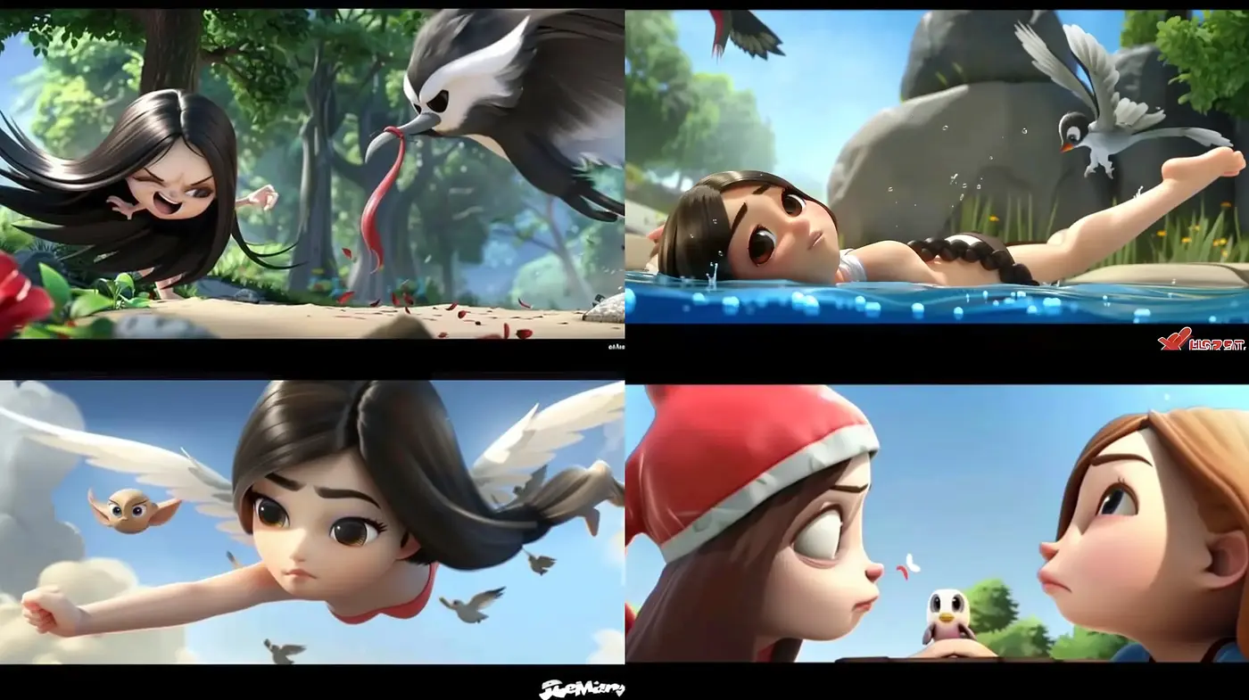 A Midjourney Style - Lively Modern Animation with Enchanting Character ...