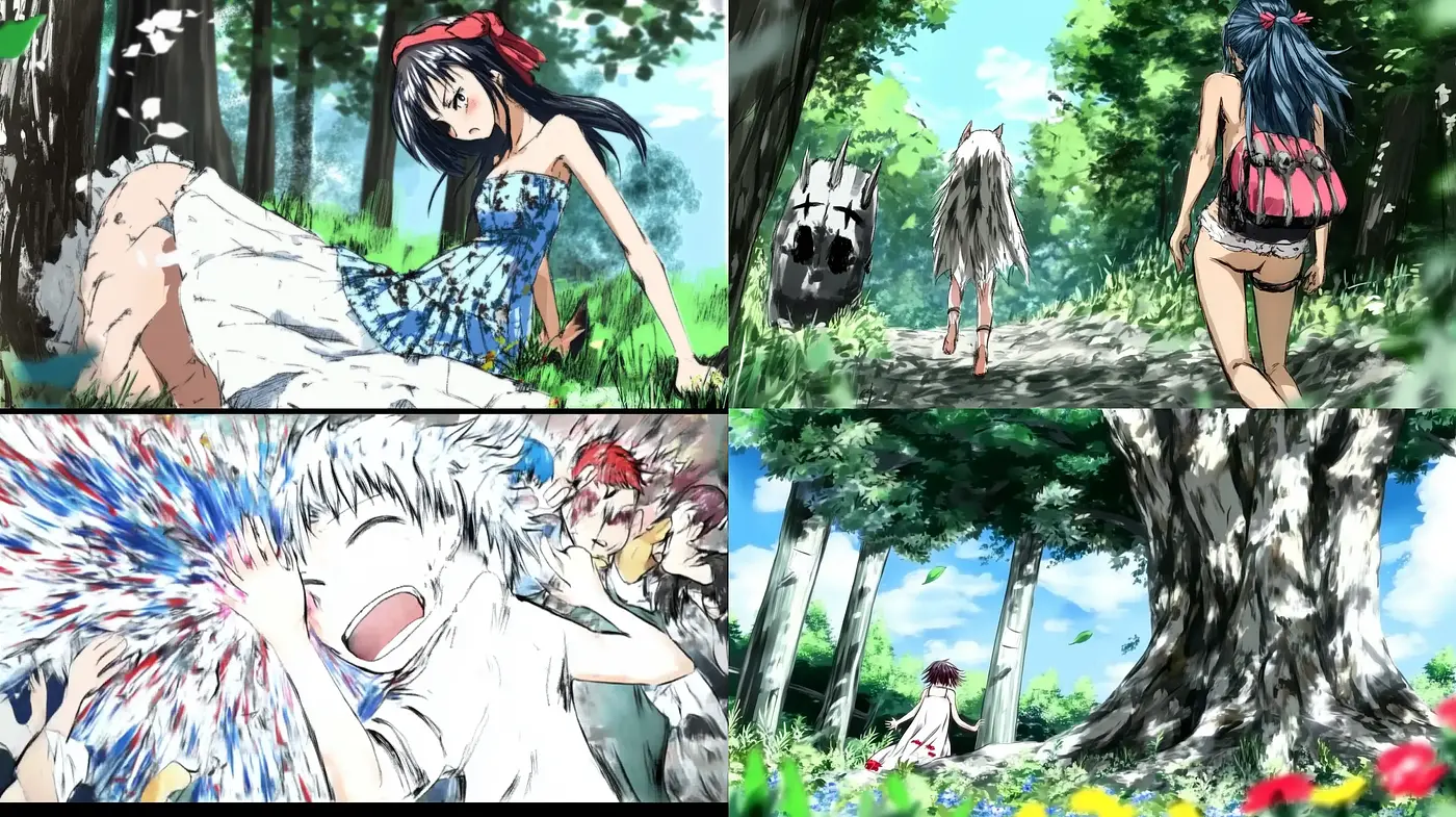Idyllic Anime-Inspired Pastoral Visions in Lush Chromatic Brushwork - Midjourney sref style