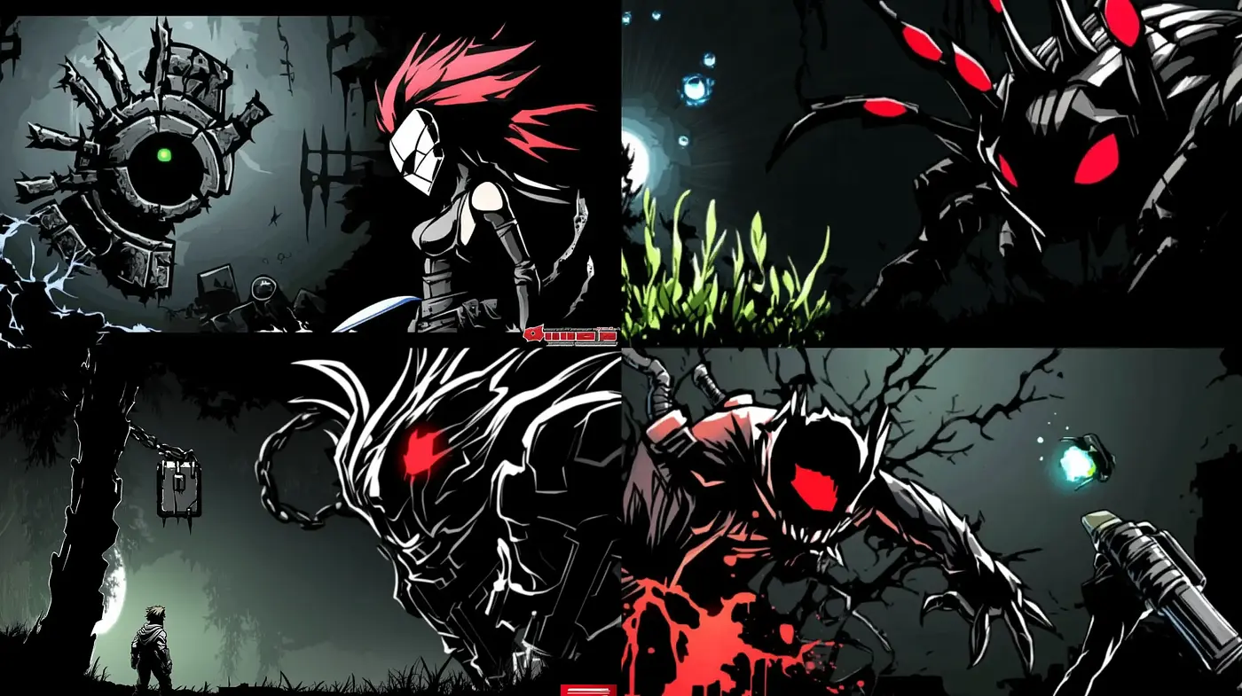 Gothic Noir Fusion with High-Contrast Comic Book Flair - Midjourney sref style