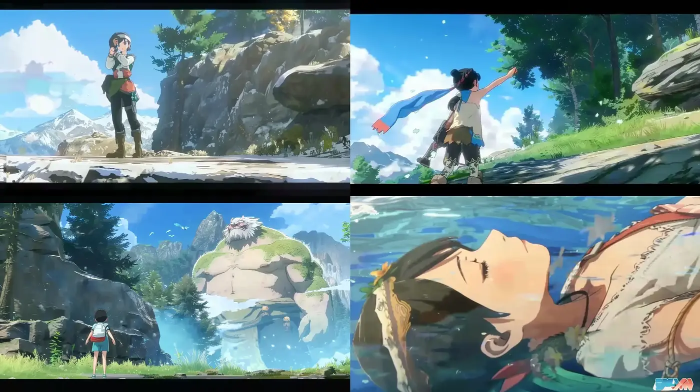 Luminous Anime-Inspired Landscapes with Vivid Textures - Midjourney sref style