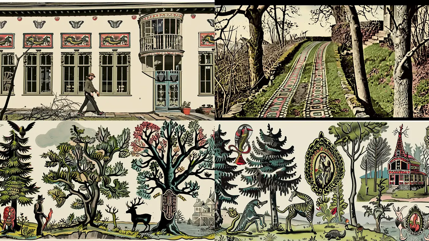 Whimsical Storybook Illustrations with Folk Art Influence - Midjourney sref style