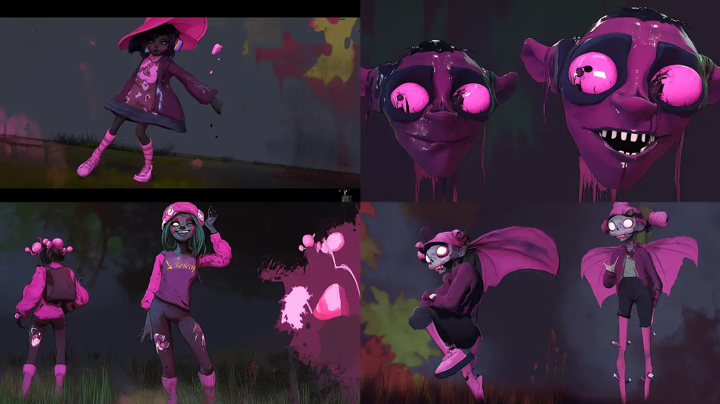 Twilight Hues with Surrealistic Features and Luminous Accents - Midjourney sref style