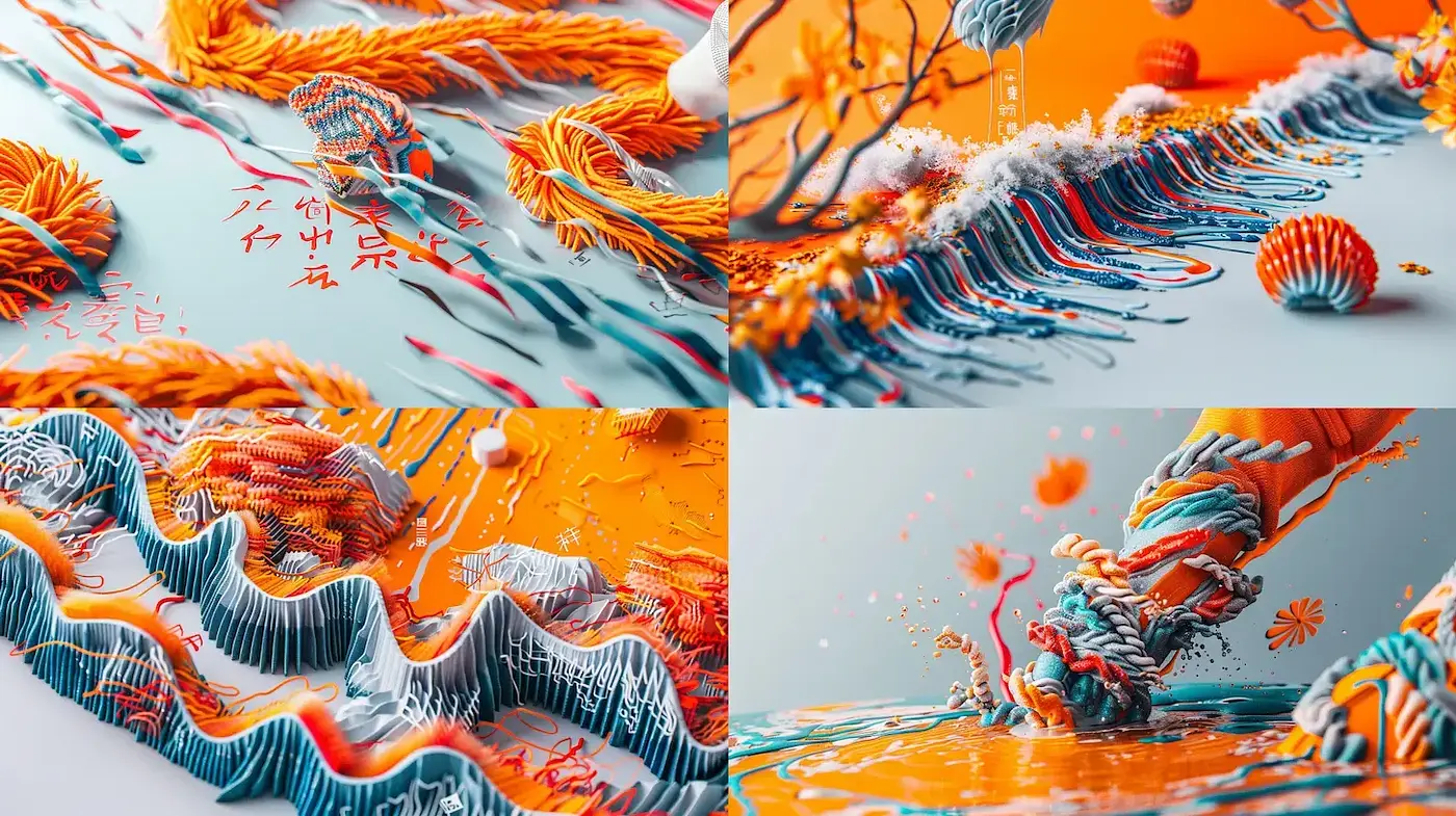 Vibrant Oceanic Dreamscape: A Vivid Synthesis of Dynamic Abstraction and Fluid Forms - Midjourney sref style