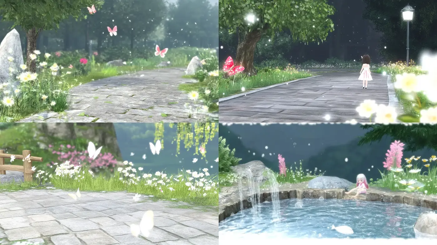 Ethereal Garden Dreamscapes: A Serene Blend of Nature and Whimsy - Midjourney sref style