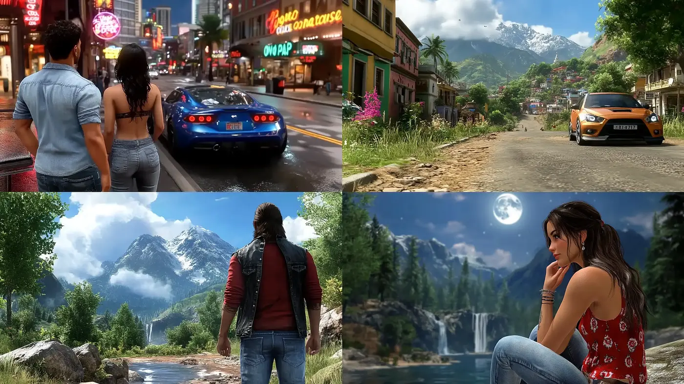 Consistent Hyperreal Scenic Imagery with Vivid Details and Textures - Midjourney sref style