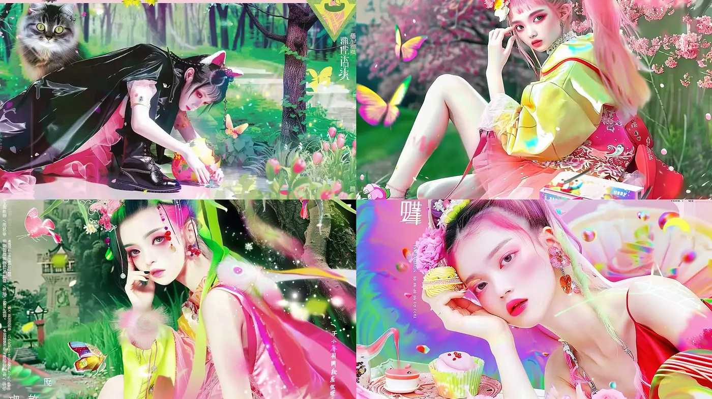 Enthralling Psychedelic Fusion with Traditional Asian Aesthetics - Midjourney sref style