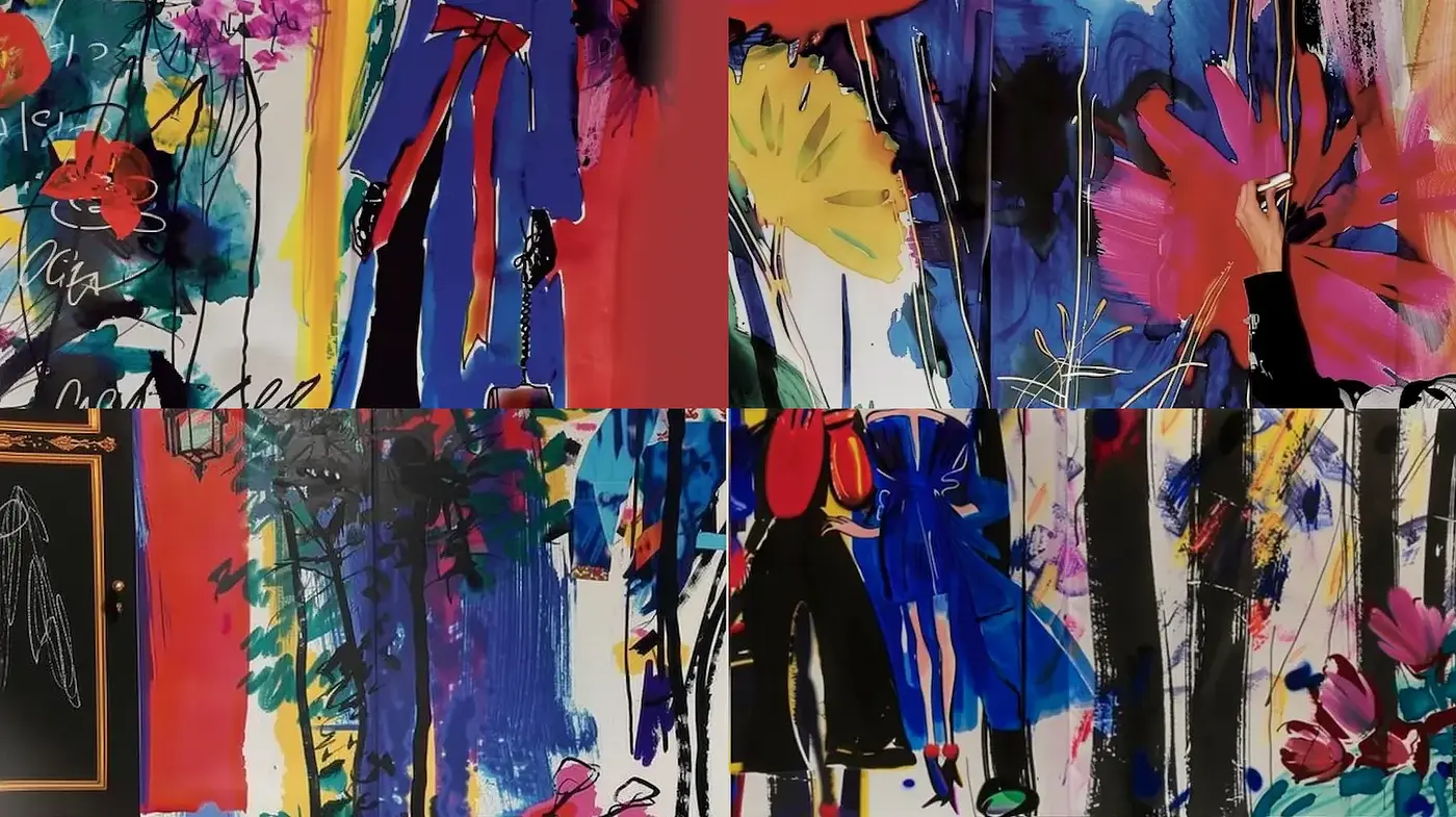 Vibrant and Expressive Artistic Fusion with a Contemporary Flair - Midjourney sref style