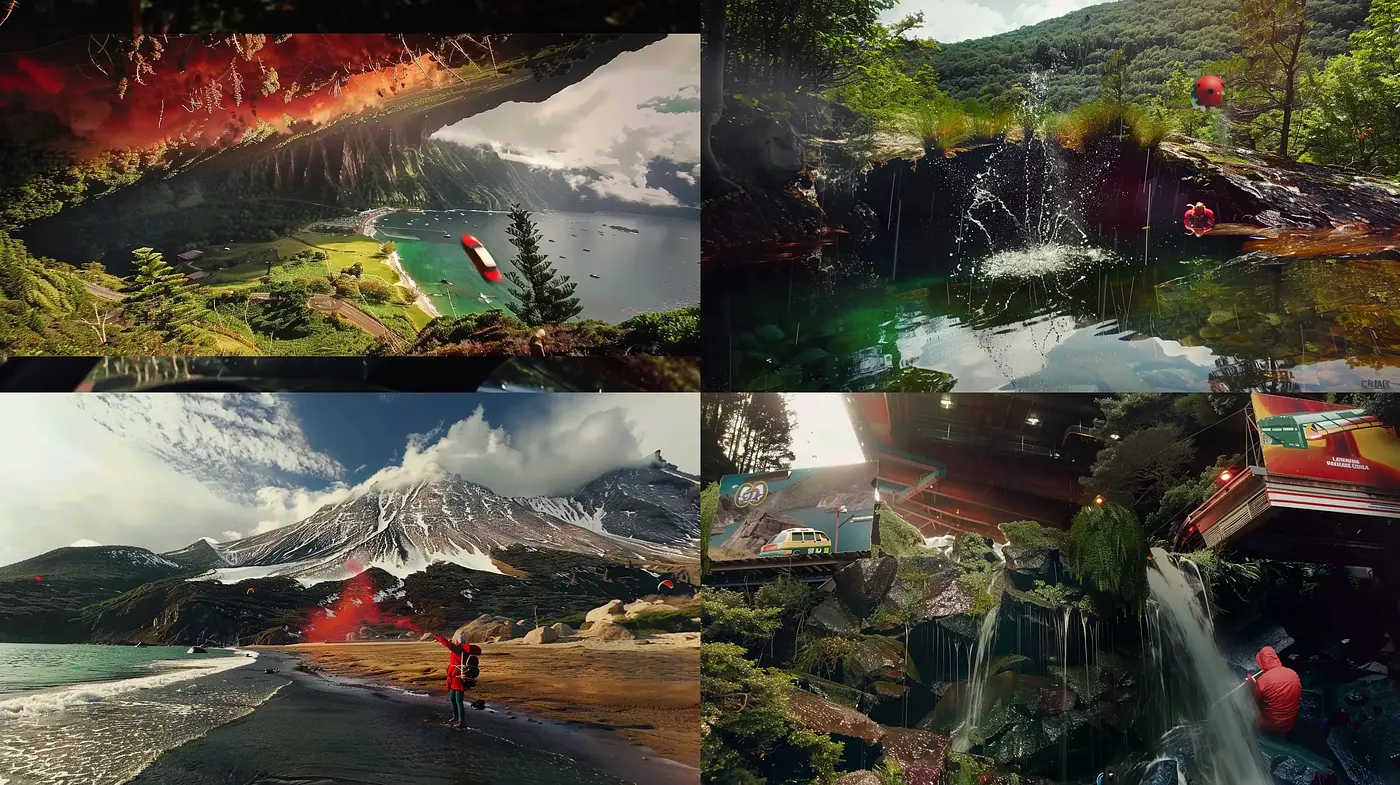 Harmonious Fusion of Vivid Landscapes and Surreal Elements - Midjourney sref style