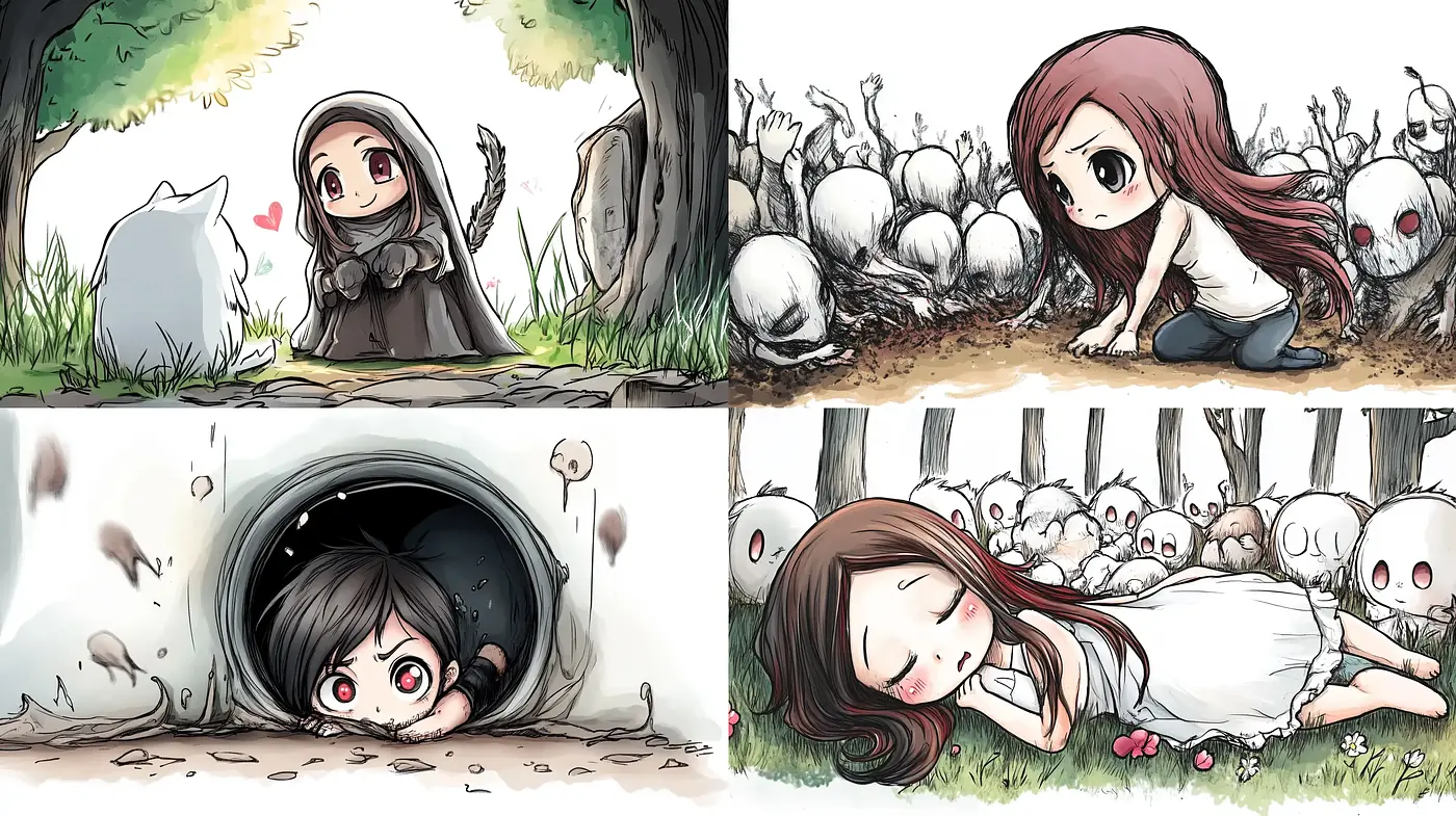 Whimsically Poignant Anime-Inspired Illustrations with Pastel Palettes - Midjourney sref style