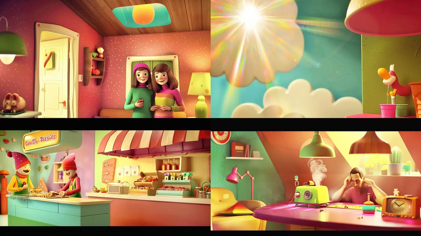 Warmly Luminous Whimsical Dreamscapes: A Cozy Digital Amplification of Nostalgic Imagery - Midjourney sref style