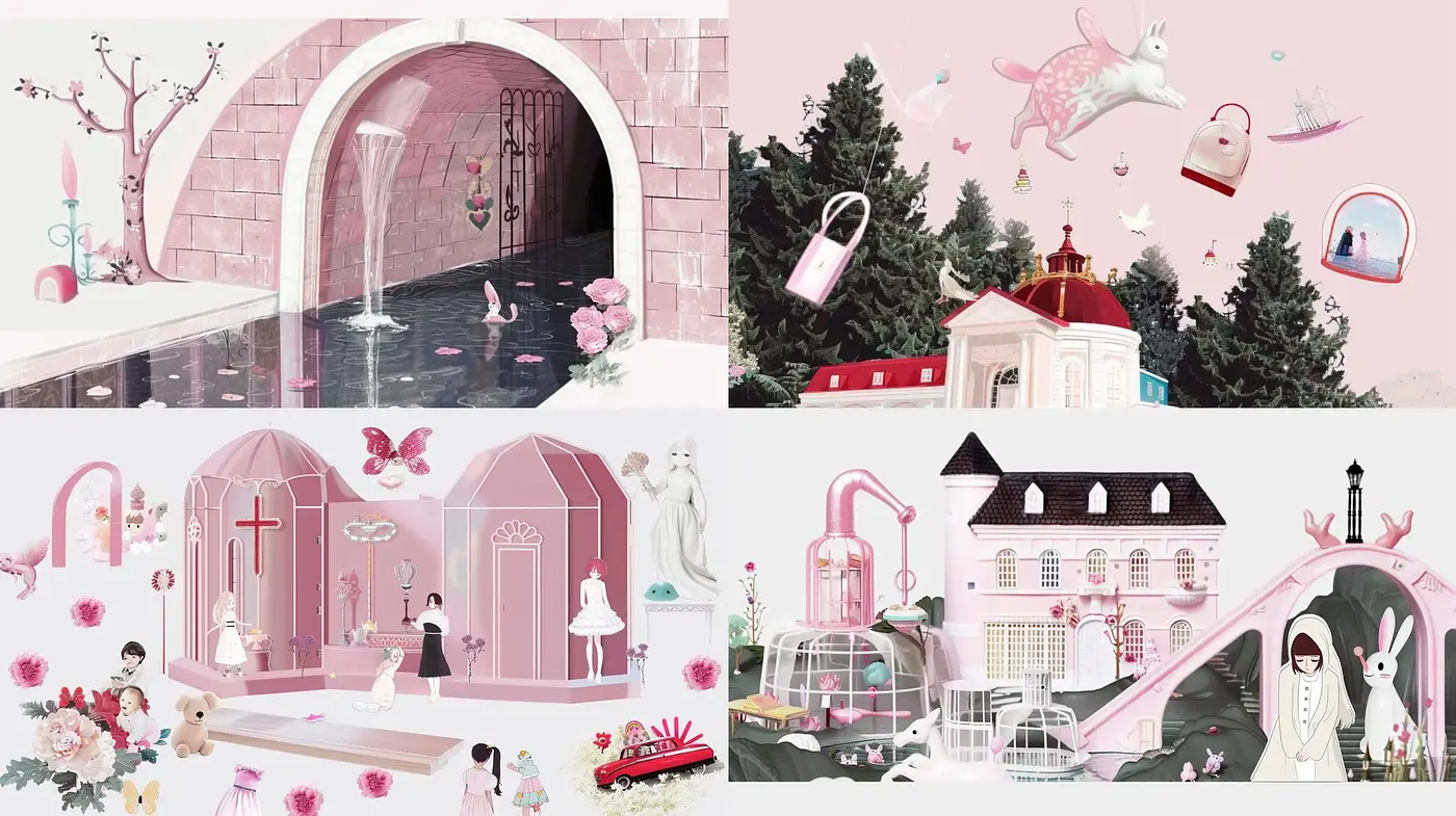 Whimsical Storybook Illustrations with a Modern Pastel Twist - Midjourney sref style