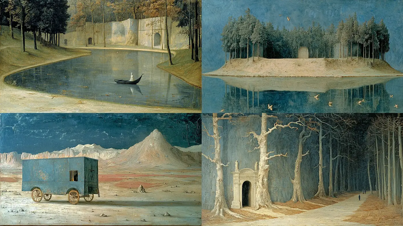 Ethereal Dreamscapes with a Surrealist Touch - Midjourney sref style