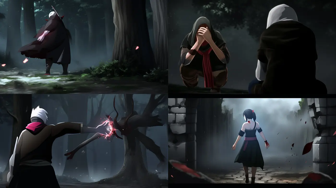 Enigmatic Anime-Inspired Digital Illustrations with a Mystical Twilight Ambiance - Midjourney sref style
