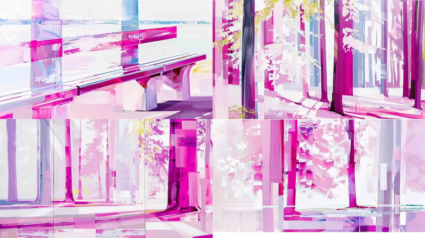 Fusion of Abstract Expressionism and Digital Impressionism - Midjourney sref style