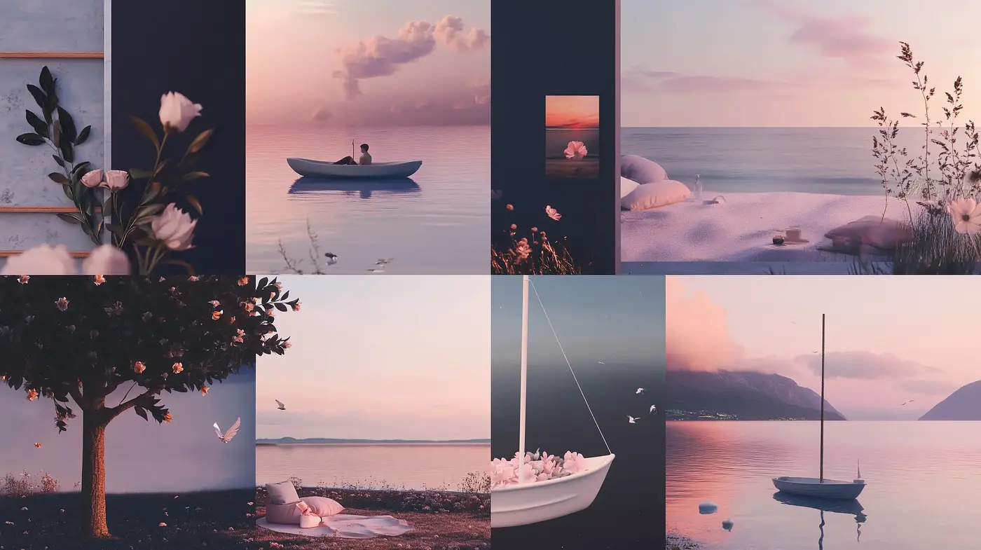 Serene Twilight Hues: A Dusk-Inspired Study in Pastel Tranquility - Midjourney sref style