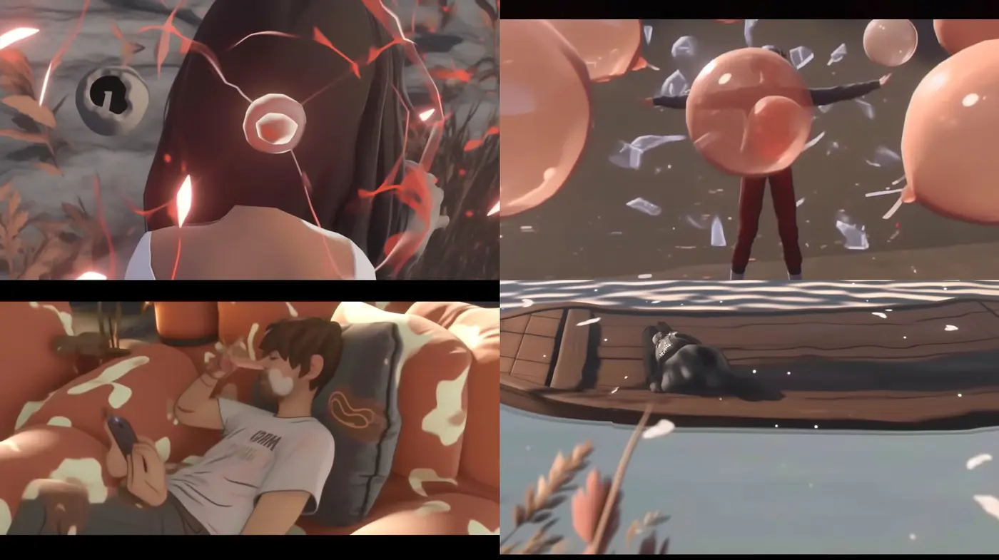 Whimsical Serenity in Warm Tonal Harmony: A Style Analysis of Consistent Elements Across Imaginative Visual Narratives - Midjourney sref style