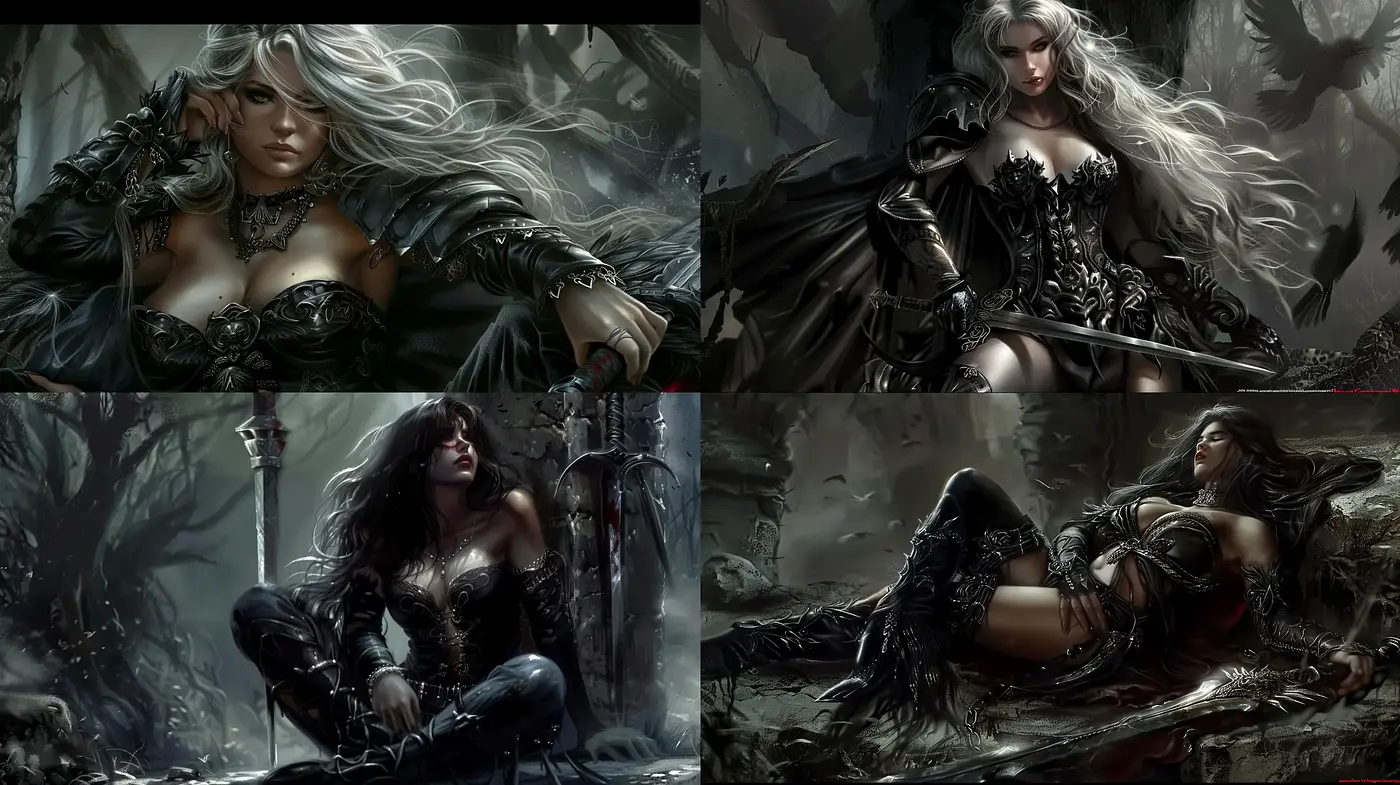 Gothic Fantasy and Dark Romanticism in Digital Art - Midjourney sref style