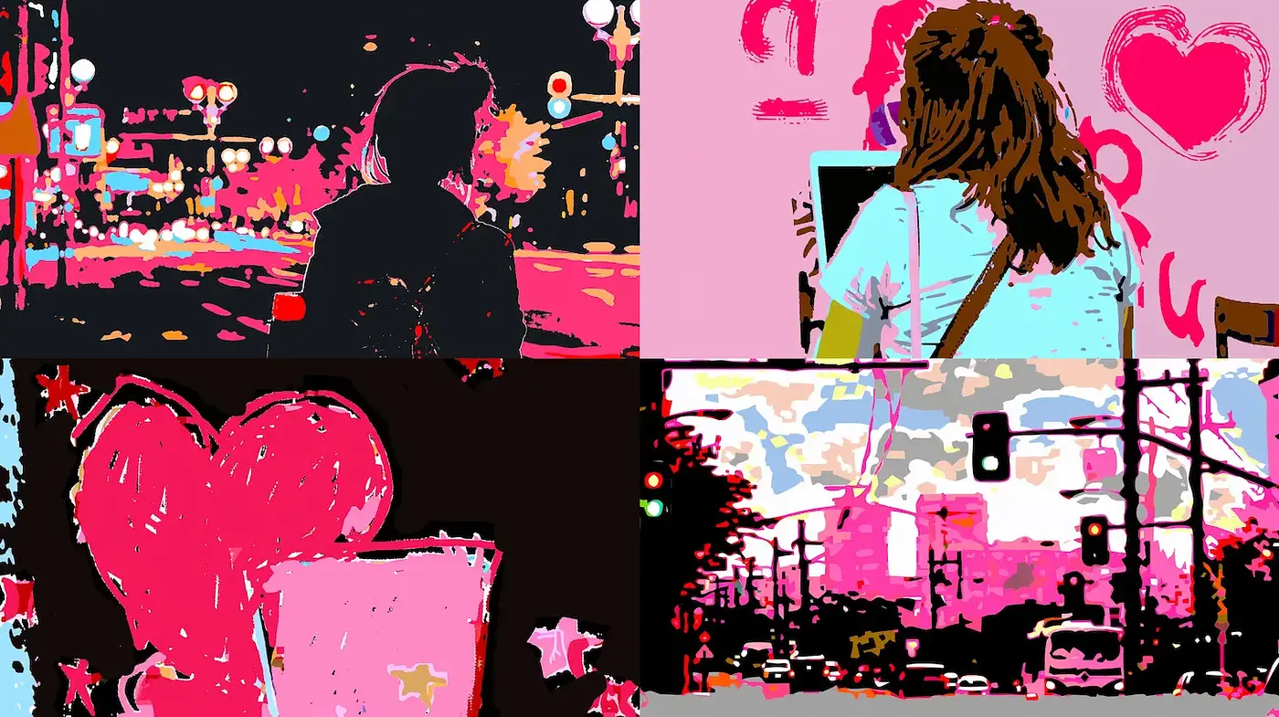 Vibrant Urban Pop Art with Textural Nuances - Midjourney sref style