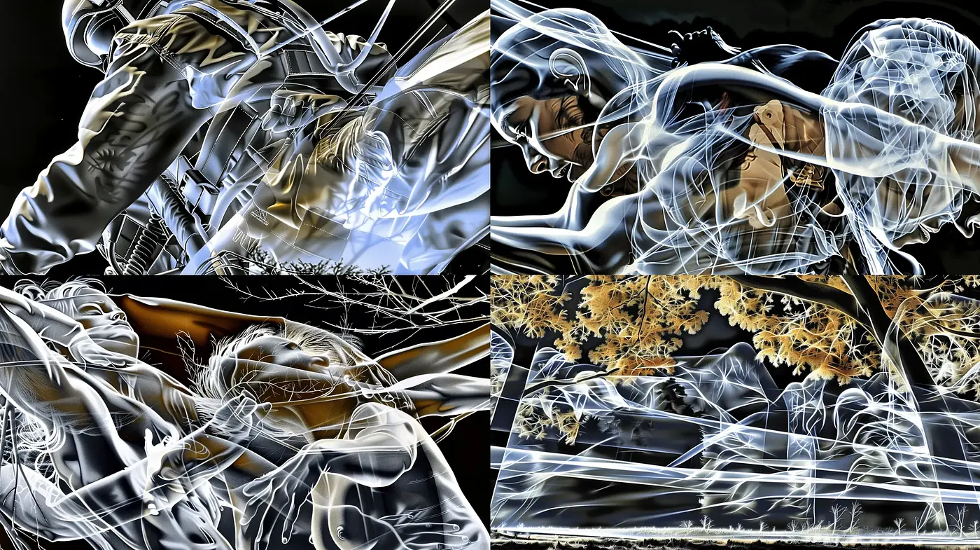 Ethereal Fractalscape: A Journey through Luminous Abstract Artistry - Midjourney sref style