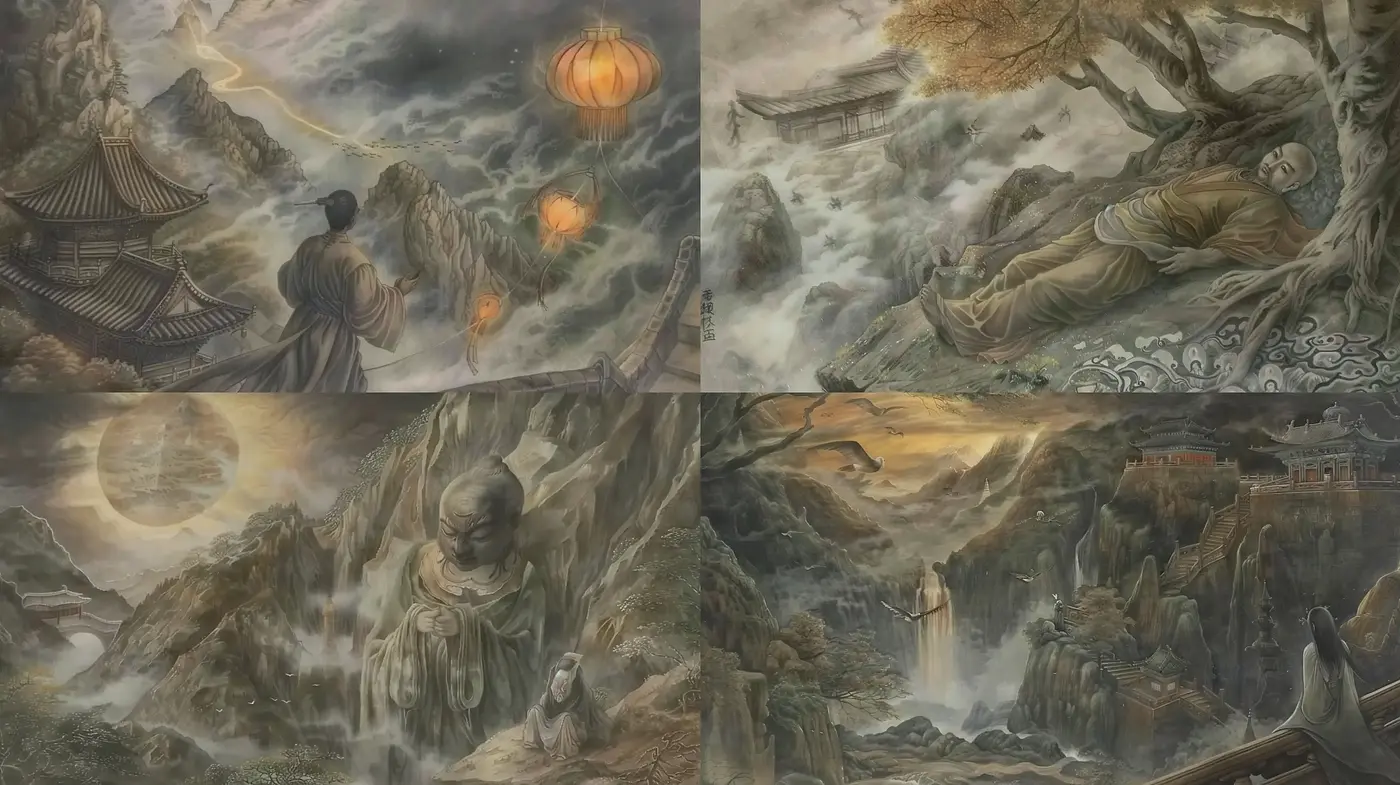 Ethereal Dreamscapes with a Mythological Essence - Midjourney sref style
