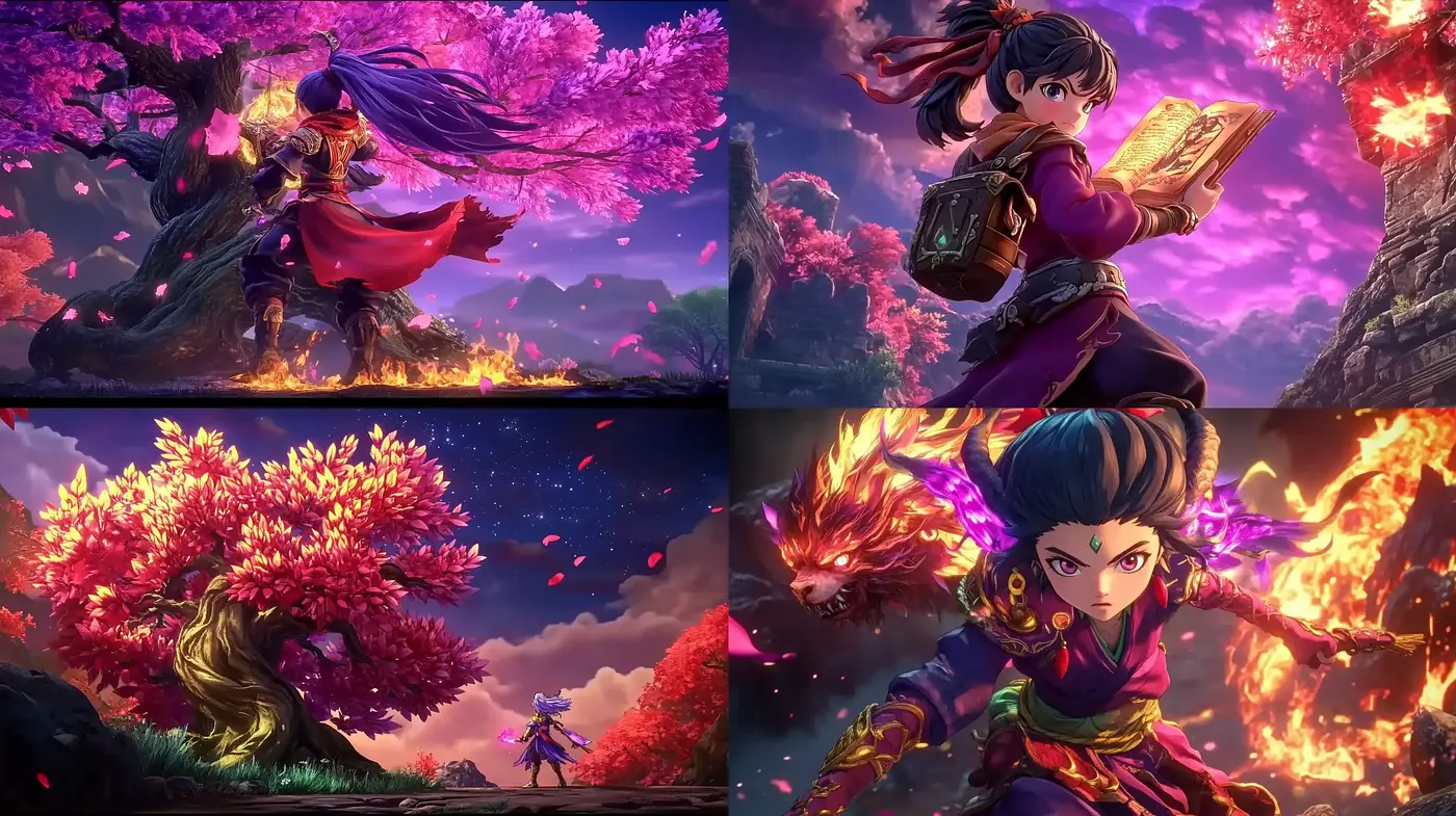 Ethereal Fantasy Eruption with Vivid Chroma - Midjourney sref style