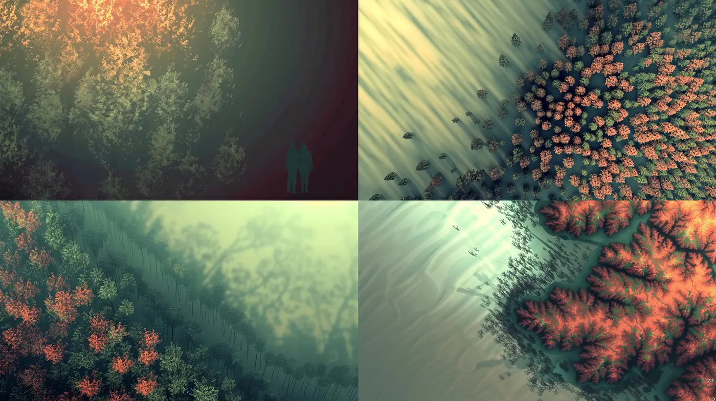 Ethereal Forest Dreamscapes: A Consistent Exploration of Luminous Flora in Varied Textures and Tones - Midjourney sref style