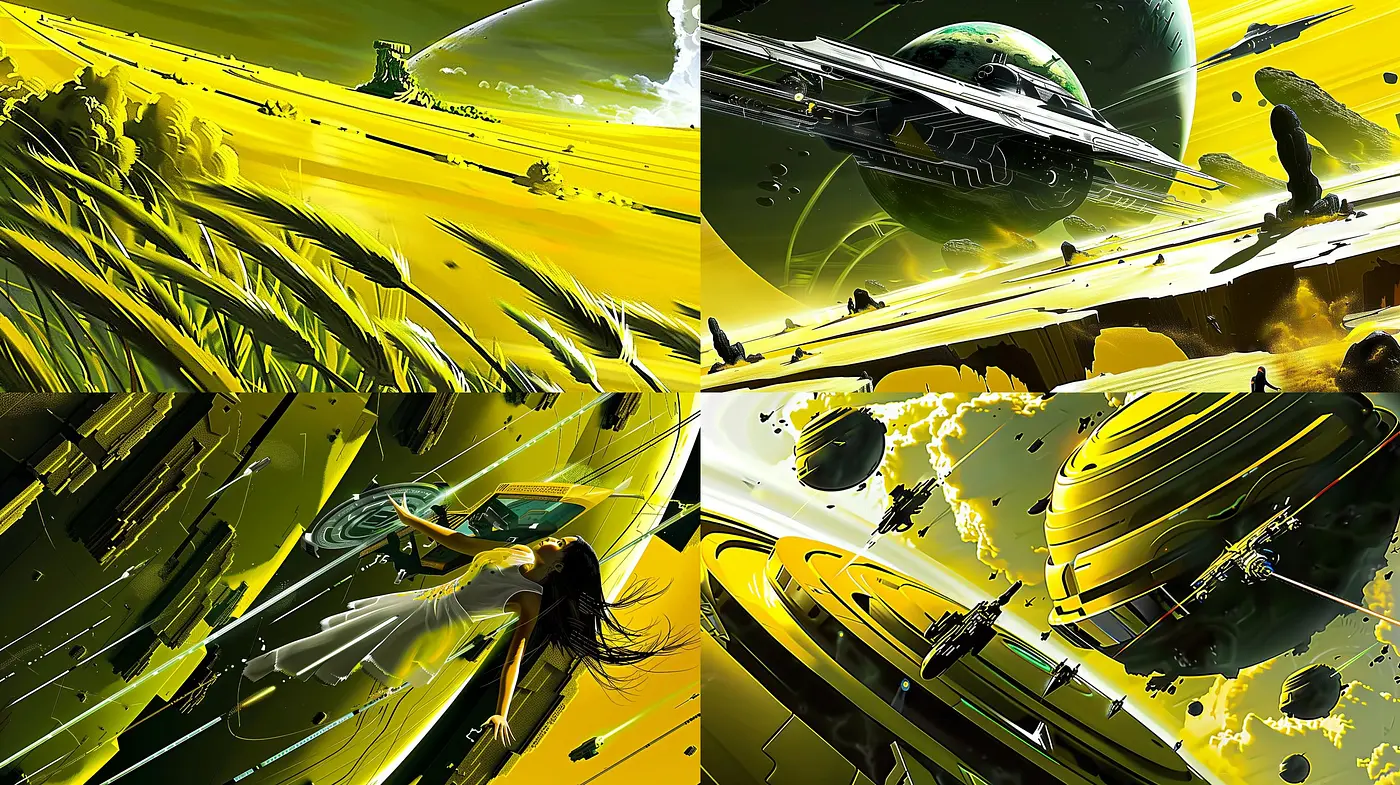 Vibrant Dynamic Aesthetic with Abstract Textures and Energetic Movement - Midjourney sref style