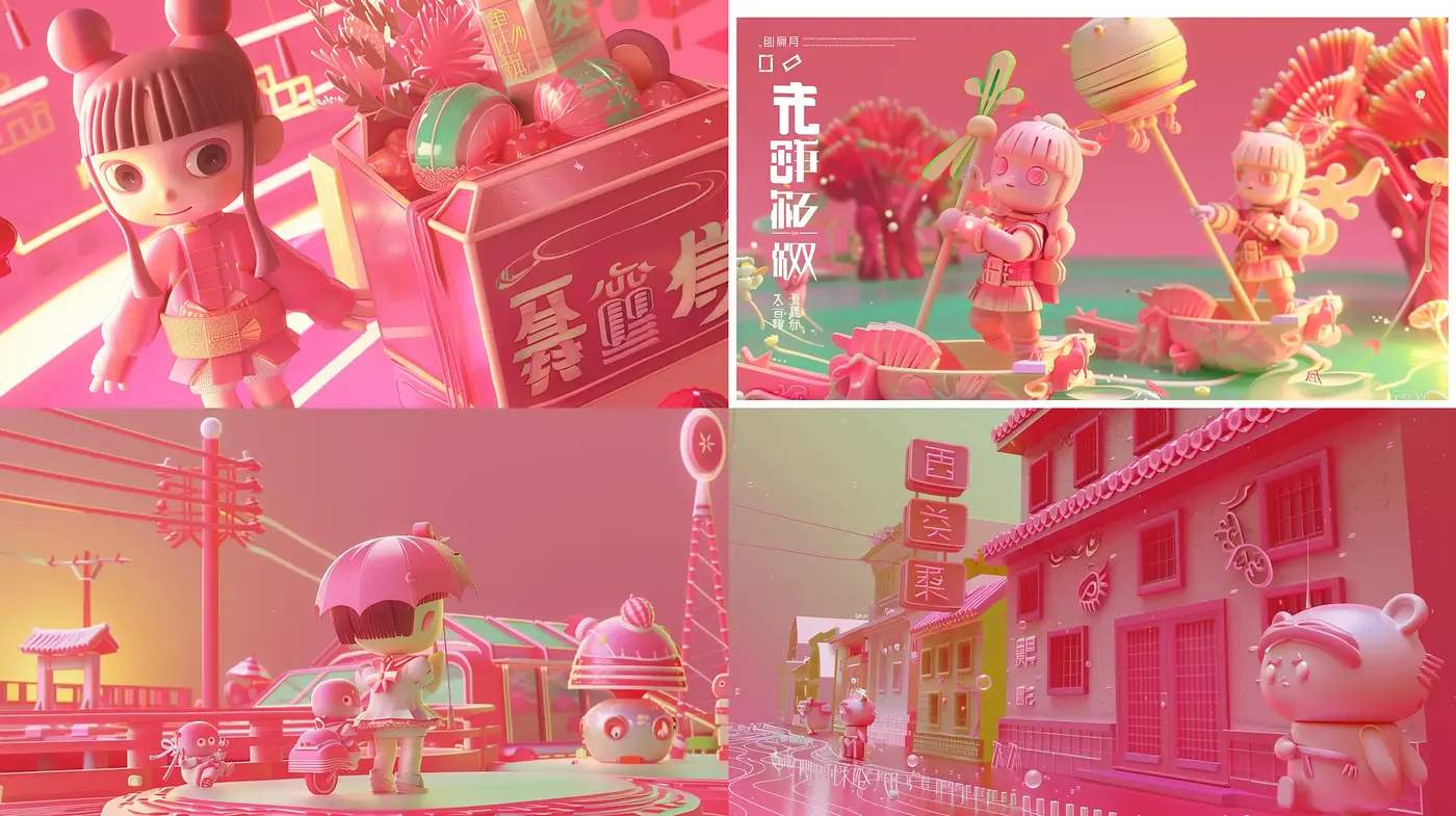 Candy-Colored Dreamscapes: A Surreal Fusion of Traditional Imagery and Modern Surrealism - Midjourney sref style