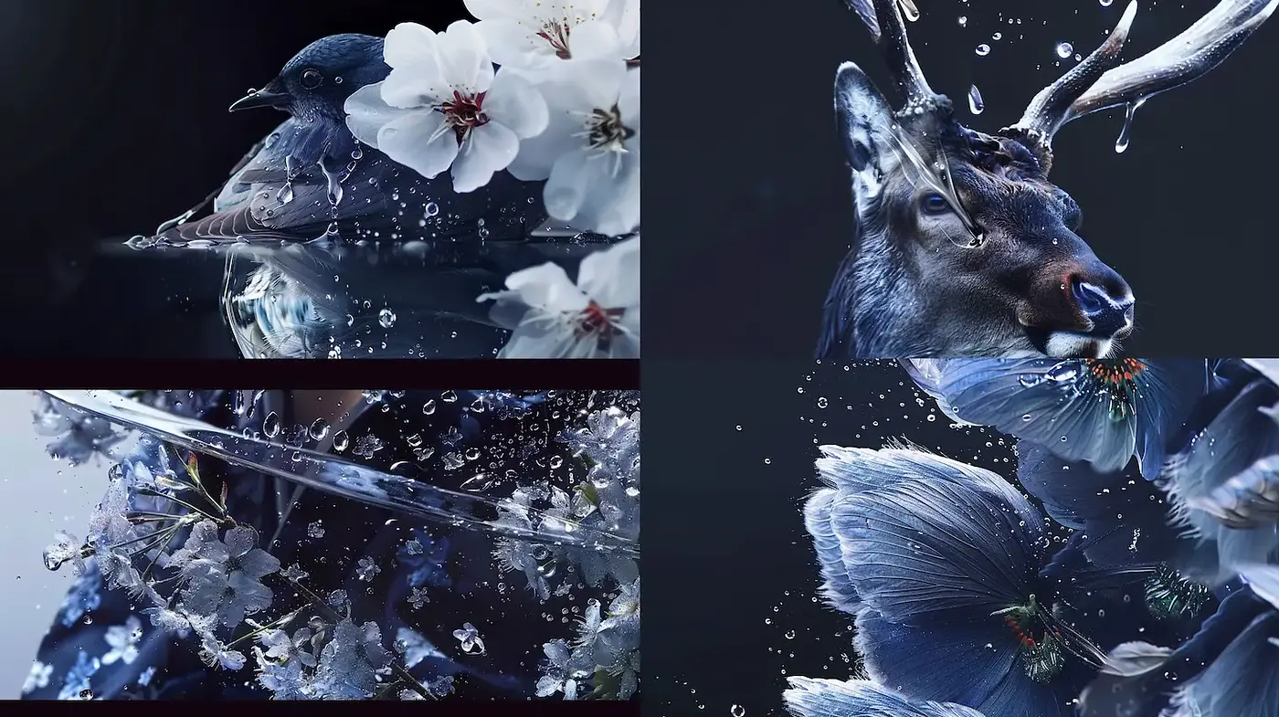 Elegant and Ethereal Nature Fusion with a Hint of Surrealism - Midjourney sref style