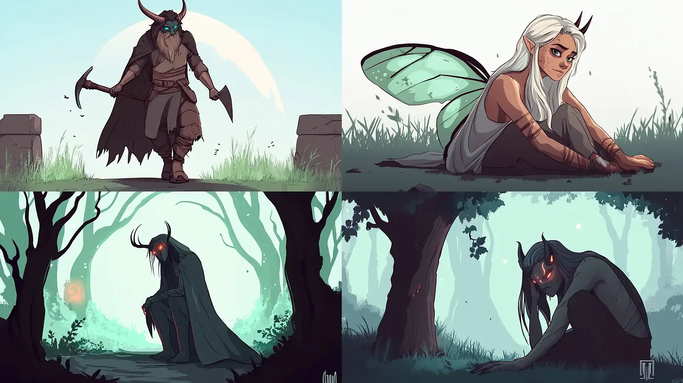 Enchanted Realms: A Fusion of Fantasy and Digital Brushwork - Midjourney sref style