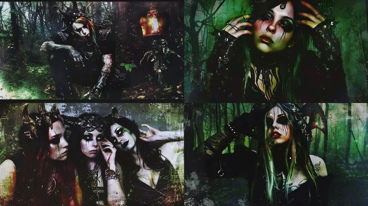 Gothic Enchantment: A Mysterious Fusion of Dark Fantasy and Ethereal Textures - Midjourney sref style